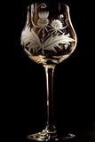 Wine Glass Thistle Engraving