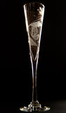Champagne Flute Butterfly Engraving